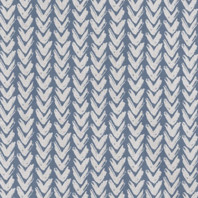 Fia Agate Blue - Linen curtain fabric, abstract Blue pattern