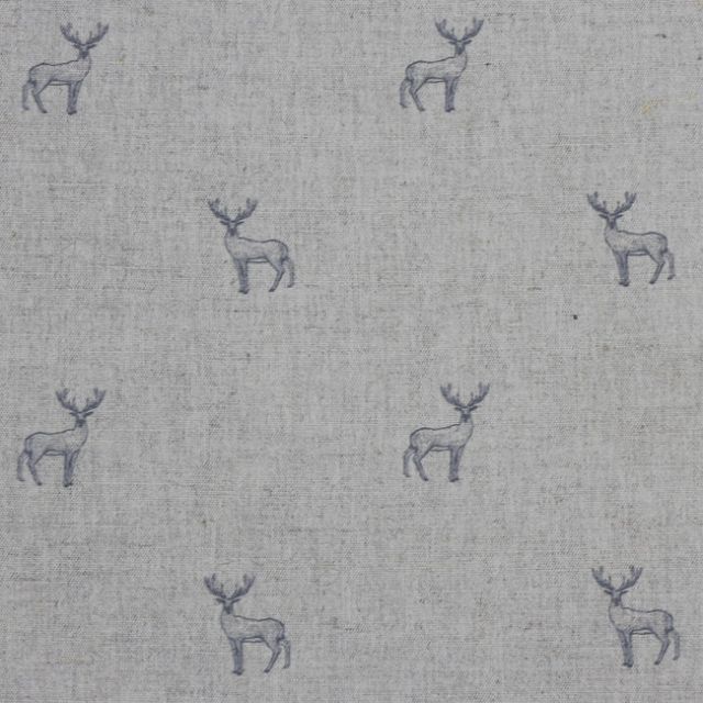 Deer Ash - Gardintyg med grått mönster av hjortar