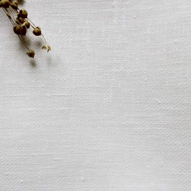 Astrid White - Linen Fabric