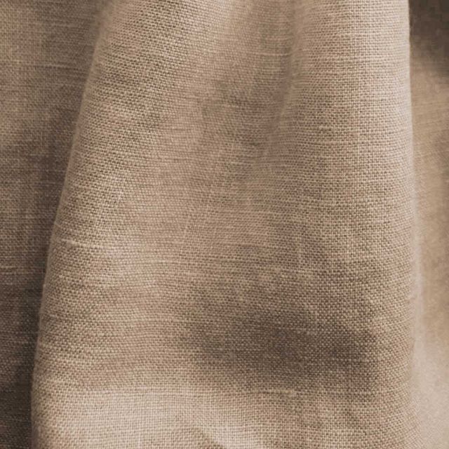 Bea Sand - Linen Fabric - Medium Weight