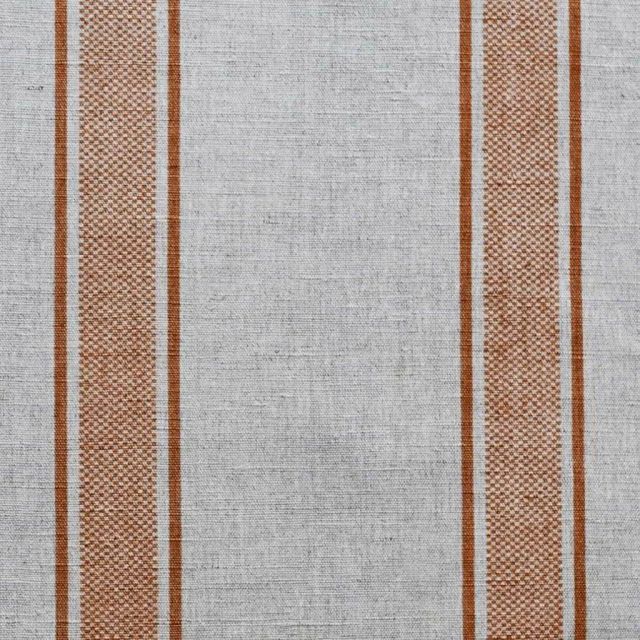 Bella Burnt Orange - Curtain fabric with Orange stripes