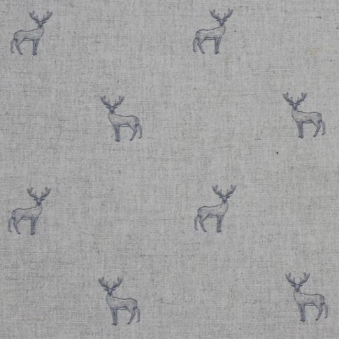 Deer Ash - Gardintyg med grått mönster av hjortar