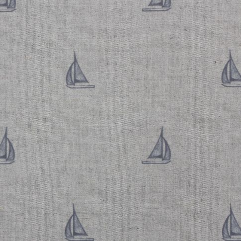 Sail Ash - Gardintyg med grått mönster av segelbåtar