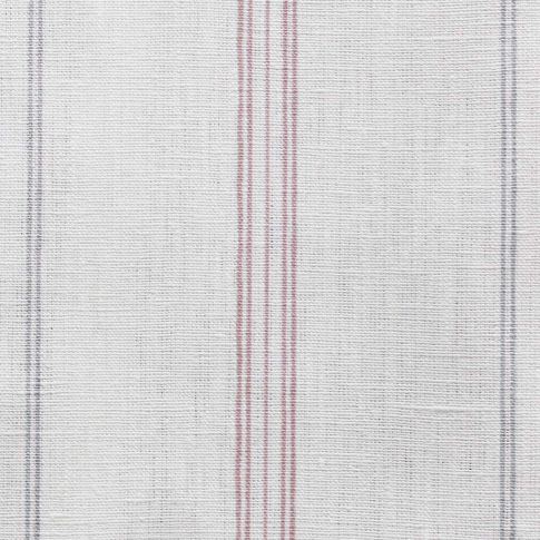 Elise Peony-WHT - vertical two tone striped fabric.