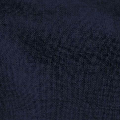 Carina Night Blue - Stentvättat mörkblått linnetyg. Extra mjukt tyg.