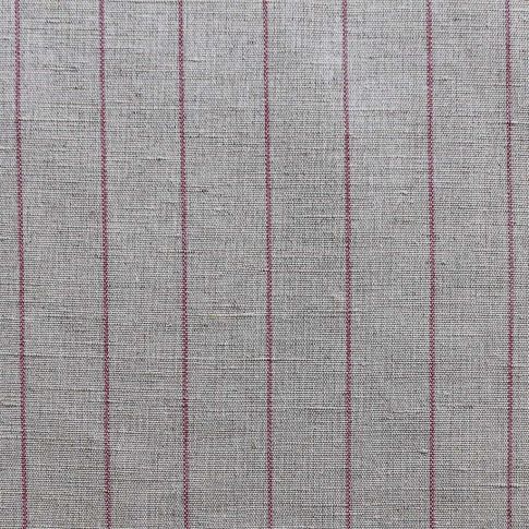 Solveig Cherry - Curtain fabric with red stripes