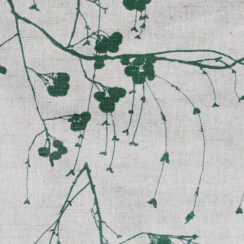 Berry Dark Pine - Grön botaniska mönster