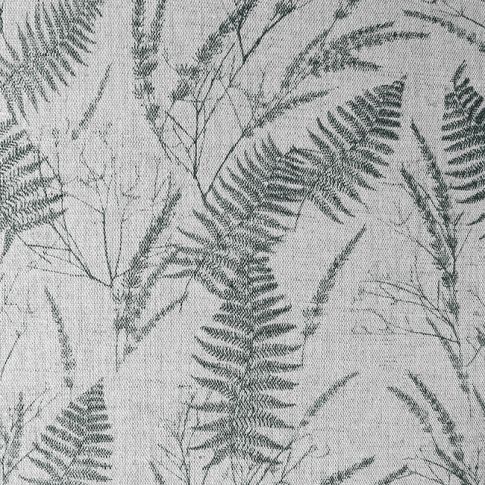 Fernia Dark Pine - Gardintyg med Mörkgrönt botaniskt mönster