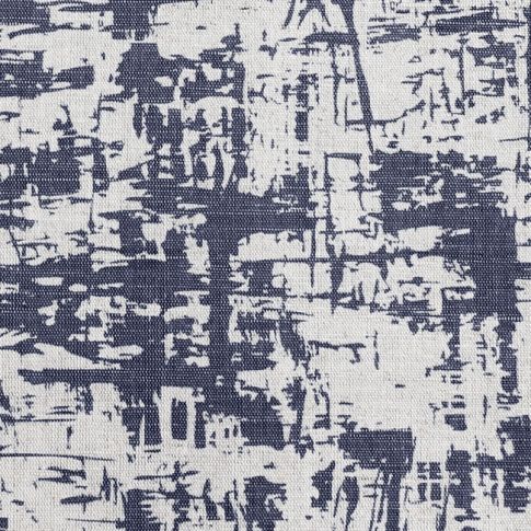 Grunge Deep Blue - Gardintyg, Blått mönster