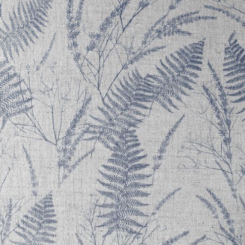 Fernia Denim - Gardintyg med Blått botaniskt mönster