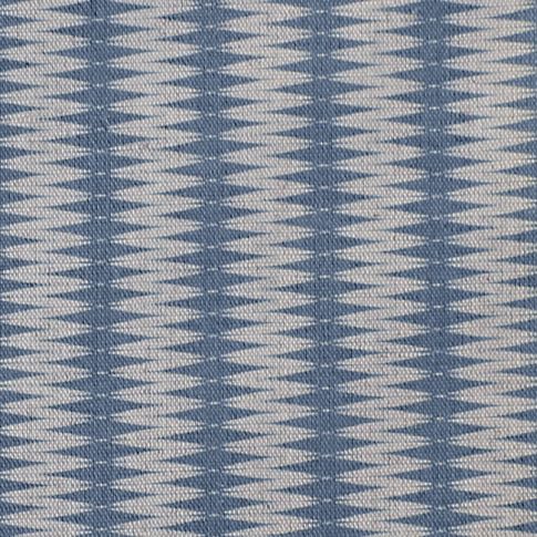 Ksenia Denim - Gardintyg, Blått geometriskt mönster