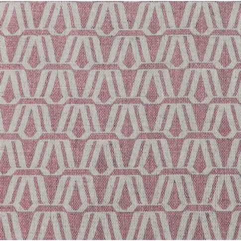 Elva Dusty Pink - Halvlinne, naturfärg, Rosa abstrakt mönster