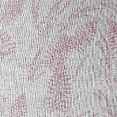 Fernia Dusty Pink - Gardintyg med Lila botaniskt mönster