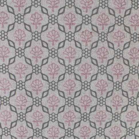 Hilla Pink Greige - Gardintyg, tvåfärgat Rosa och Grått abstrakt mönster