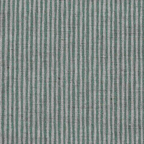Laila Jade Mist- Curtain fabric with Green stripes