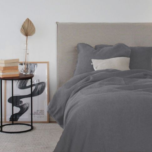 Linen Pillowcase 50x75 cm, Dark Grey