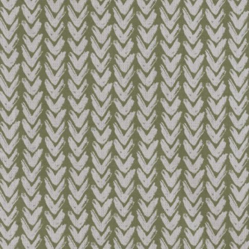 Fia Moss - Vitt linnetyg, Grönt abstrakt mönster