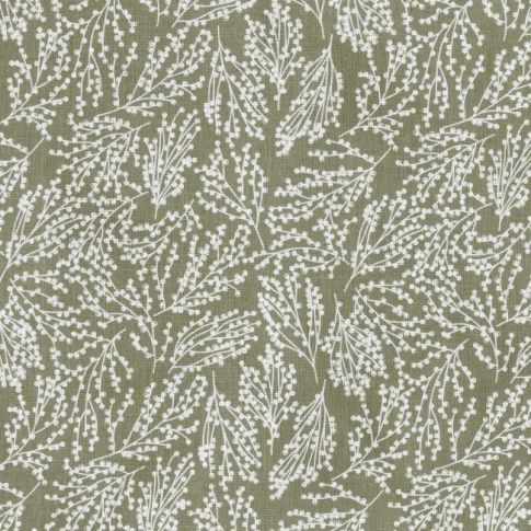 Lisbell Moss - Gardintyg med Grönt botaniskt mönster