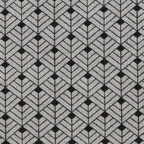 Rine Noir - Gardintyg, Svart geometriskt mönster