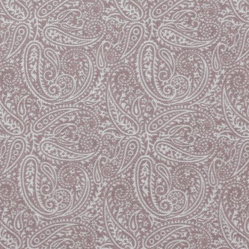 Gigi Peony - Vitt 100% linnetyg med rosa paisley mönster