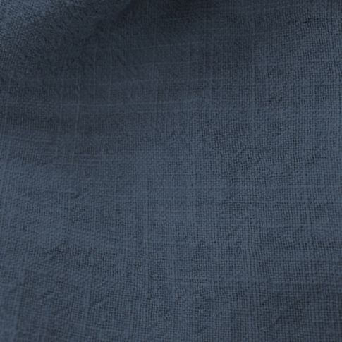 Perla Shadow Blue - Blått linne-bomullstyg