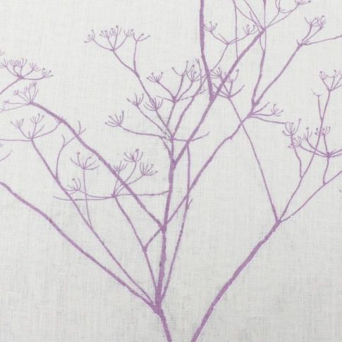 Cicely Powder Rose - Vitt linnetyg, Rosa botaniskt mönster