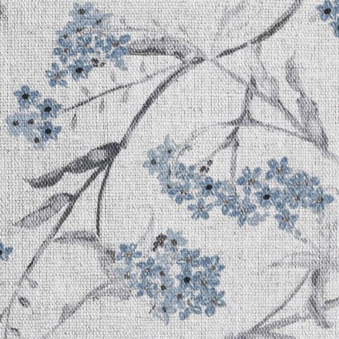 Mimi True Blue - Halvlinne med Blå blommönster