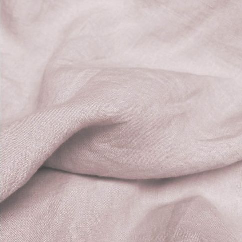 Ulrike Rose, Pink stonewashed linen cotton mix fabric, curatin and blind fabric. 
